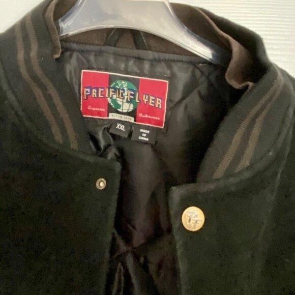 Pacific Flyers Club Jacket Faux Suede Insulated Brown XXL - Picture 6 of 7